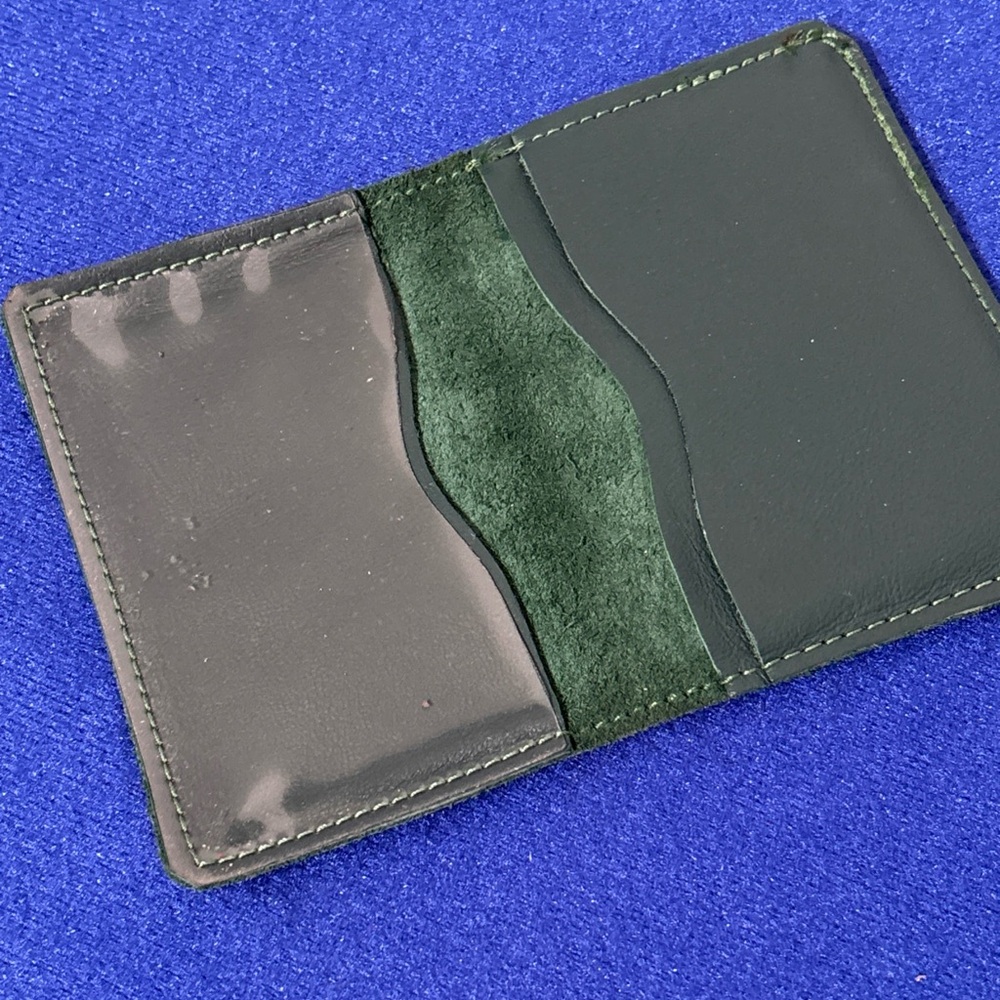 Green Leather Card Wallet